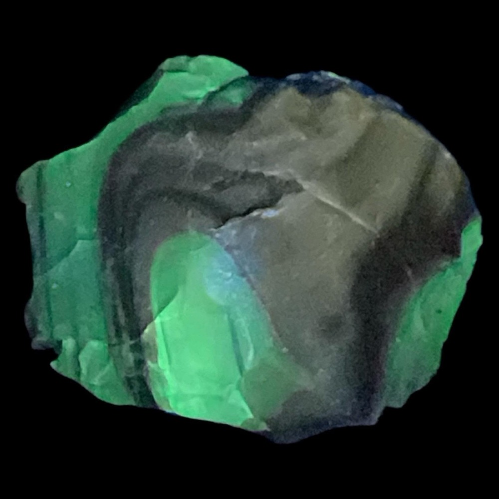 Federal Blue Art Glass Cullet‎ Glowing Manganese Slag Glass #5GL201